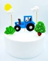 Zestaw dekoracji cukrowych TRAKTOR pikery na tort