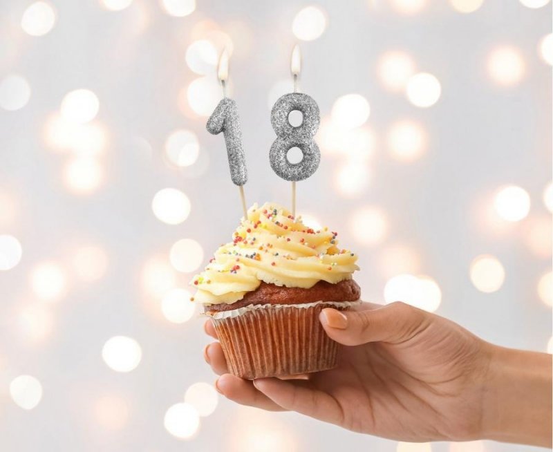 Świeczka Piker MINI Cyfra 1, BIO Brokatowa Czarna – 1 Szt.