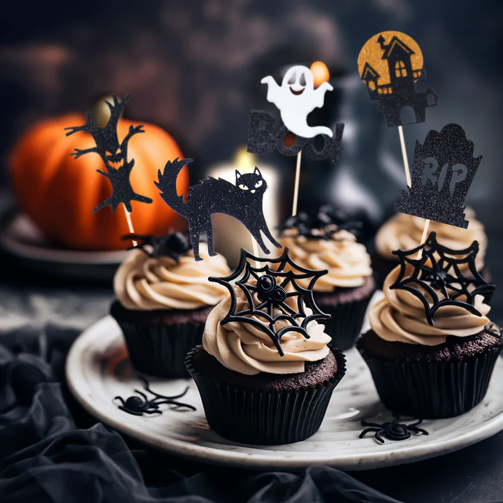 Toppery Halloween BOO! straszny dom,duch, nagrobek 5szt. zestaw
