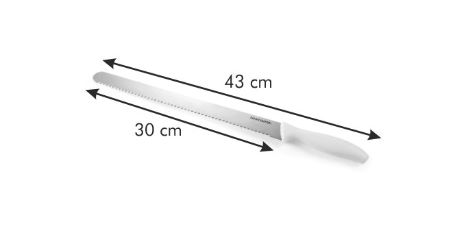 Nóż do krojenia ciasta biszkoptu długi 30cm - Tescoma