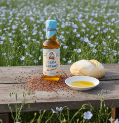 olej lniany 200 ml Na zdrowie! szkło 