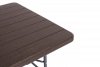 Zestaw cateringowy stół bankietowy 180 cm + 2 ławki brąz ModernHome