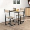 Zestaw komplet mebli stolik 2 krzesła metal MDF ModernHome