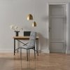 Komplet 4 krzeseł krzesło welurowe do jadalni i salonu 4 sztuki szare ModernHome