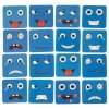 Gra edukacyjne wyzwania nauka emocji klocki drewniane