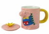 Kubek Z Przykrywką Dinozaur Różowy Dinozaur 400 ml