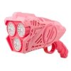 Pistolet Na Bańki Mydlane Na Baterie Światła LED Różowy