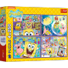 Puzzle - 4x250 - Szalony świat Sponge Boba Trefl 13342