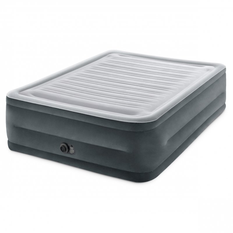 Materac łóżko do spania dwuosobowy z pompką automatyczną 203x152 cm INTEX 64418ND
