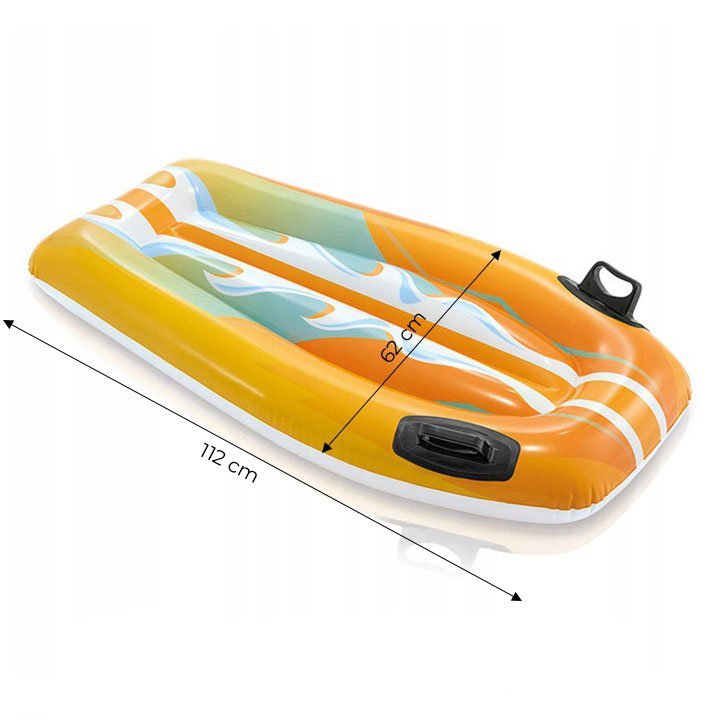 Deska do pływania dmuchana z uchwytami dla dzieci INTEX 58165 ORANGE