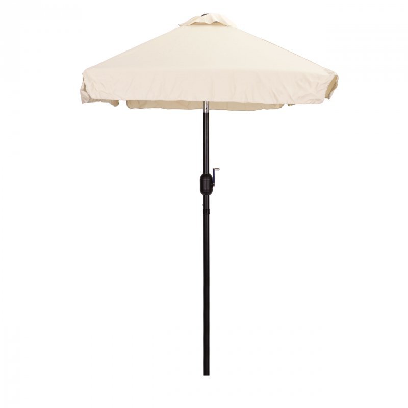Prostokątny duży parasol ogrodowy skośny łamany z korbą beżowy 200x140 cm MultiGarden