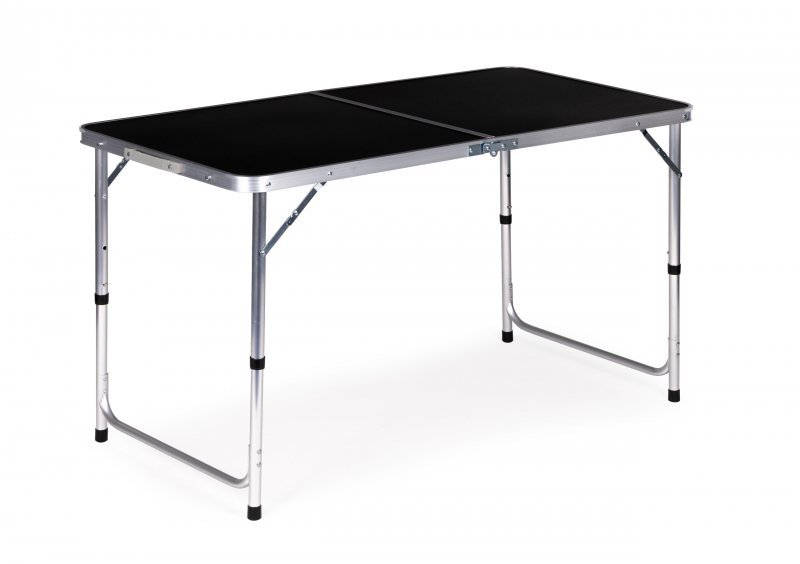 Stolik turystyczny stół składany kemping czarny blat 120x60 cm MultiGarden
