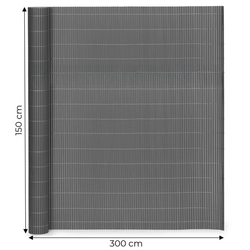 Dwustronna mata bambusowa 150x300 cm na balkon taras ogrodzenie antracyt MultiGarden