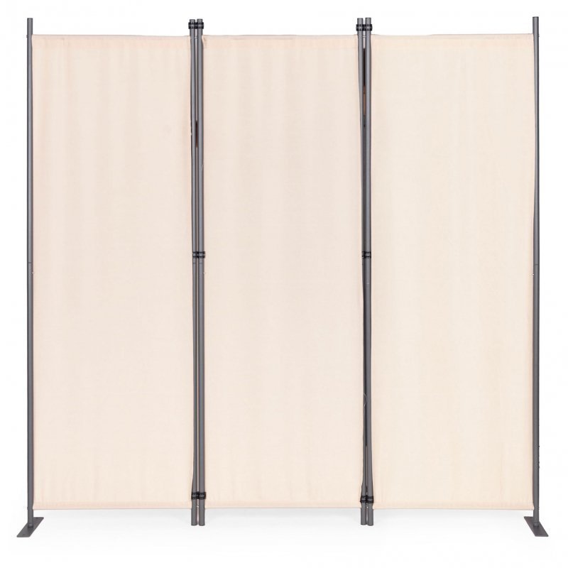 Składany parawan ogrodowy pokojowy 3-panelowy 167x164 cm beżowy MultiGarden