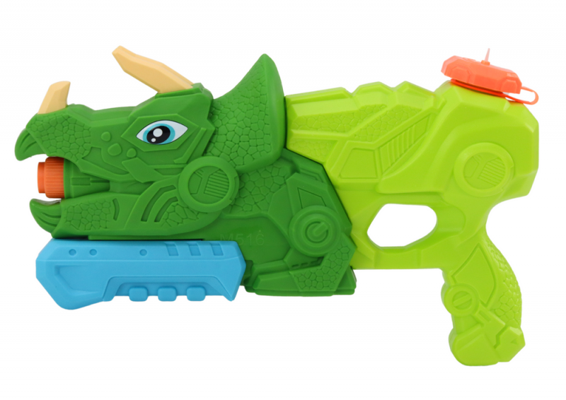 Pistolet Na Wodę Dinozaur Zielony Triceratops 1000 ml  Zasięg 7m