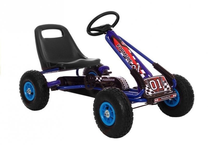 Gokart  Niebieski A-15 Pompowane Koła