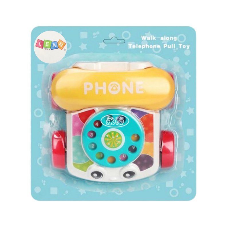 Telefon Na Kółkach Do Ciągnięcia Interaktywny Kolorowy
