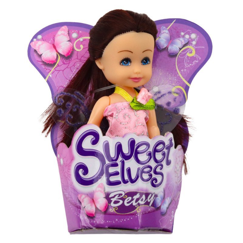 Mini Laleczka Wróżka Elf Niebieska Fioletowa Różowa Mix 11,5cm