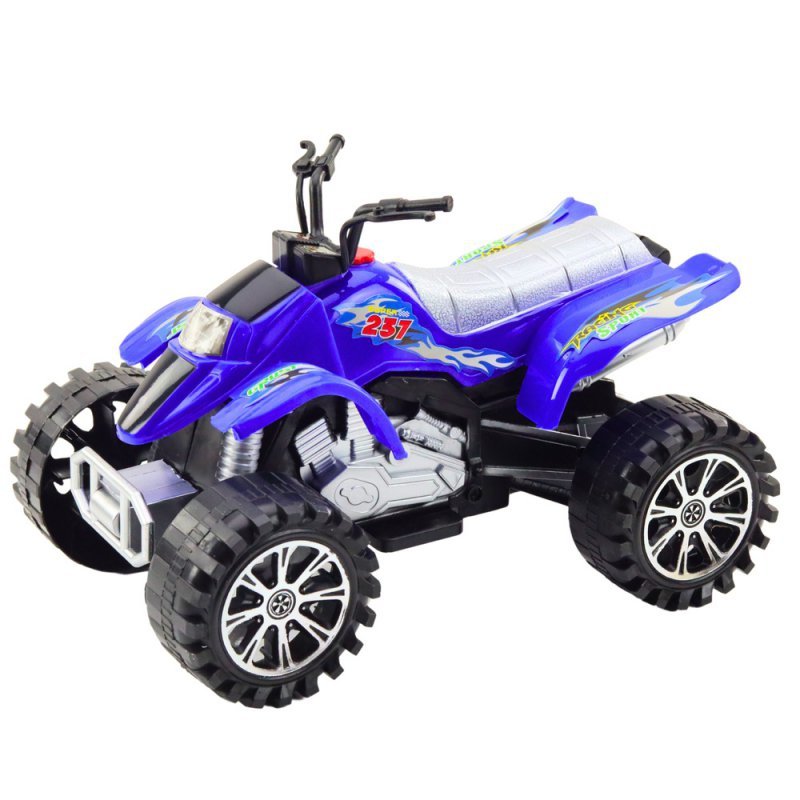 Quad Terenowy Z Napędem Bieżnikowane Koła Niebieski