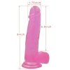 8 Jelly Studs Crystal Dildo Large Pink