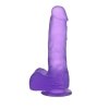 7 Jelly Studs Crystal Dildo Medium Purple