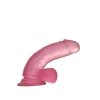 6 Jelly Studs Crystal Dildo Small Pink