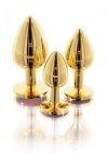 Butt Plug With Diamond Jewel M Gold