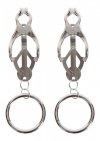 Butterfly Clamps With Ring Silver