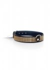 Fetish B - Series Collar with crystals 3 cm gold