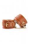 BLAZE ELITE ANKLE CUFFS COGNAC VEGAN LEATHER