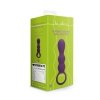 Teardrop Shaped Anal Vibrator - Clear Purple