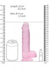 8 / 20 cm Realistic Dildo With Balls - Pink