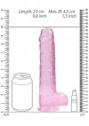 9 / 23 cm Realistic Dildo With Balls - Pink