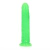Slim Realistic Dildo with Suction Cup - Glow in the Dark - 9'' / 22,5 cm