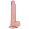 Vibrating Regular Straight Cock with Balls - 7 / 18 cm - Flesh