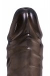 ToyFa XLover, Penis sleeve, for enlargement, TPE, transparent black, 15,5 cm