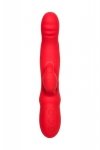 JOS Redli vibrator with moving head, silicone, red, 21 cm