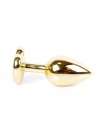 Plug-Jewellery Gold  Heart PLUG- Clear