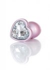 Plug-Jewellery Pearl Pink Heart PLUG- Clear S