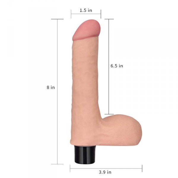 8&quot;&quot; REAL SOFTEE Vibrating Dildo