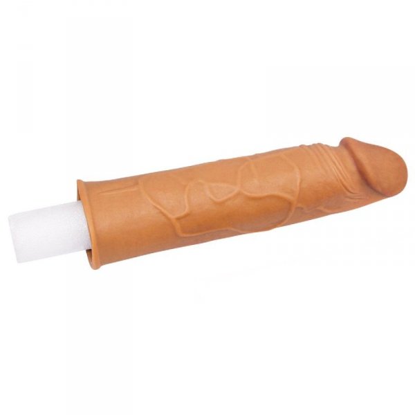 Add 1&quot;&quot; Pleasure X Tender Penis Sleeve Brown