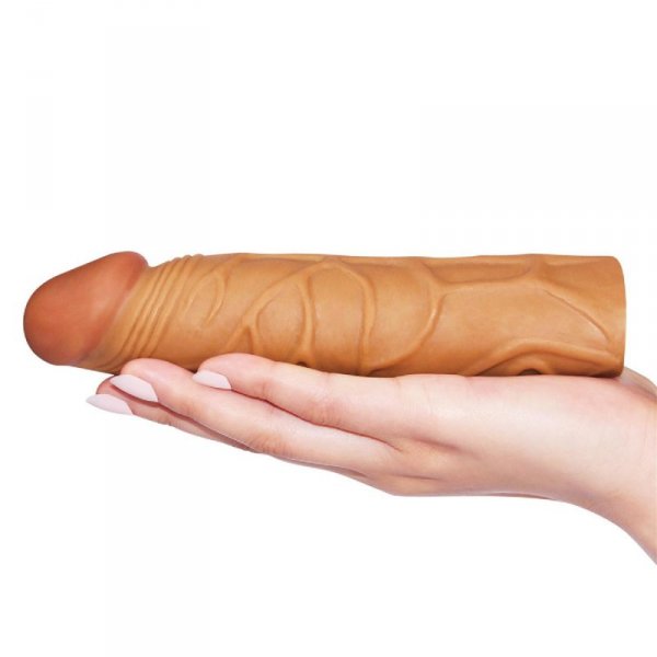 Add 1&quot;&quot; Pleasure X Tender Penis Sleeve Brown
