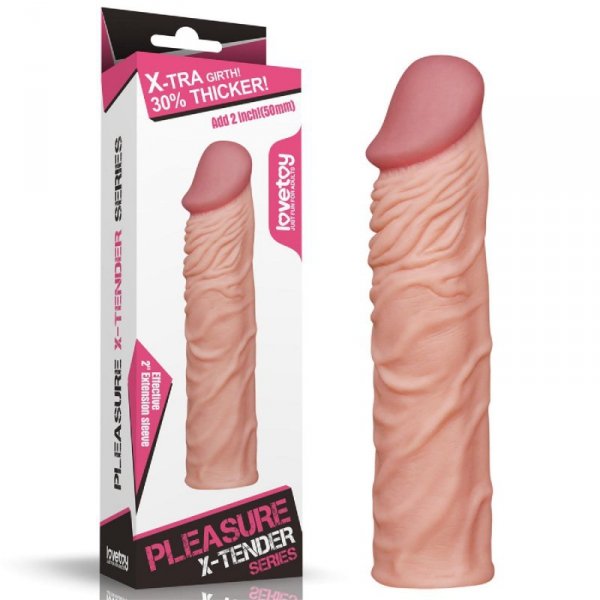 Add 2&quot;&quot; Pleasure X Tender Penis Sleeve Flesh