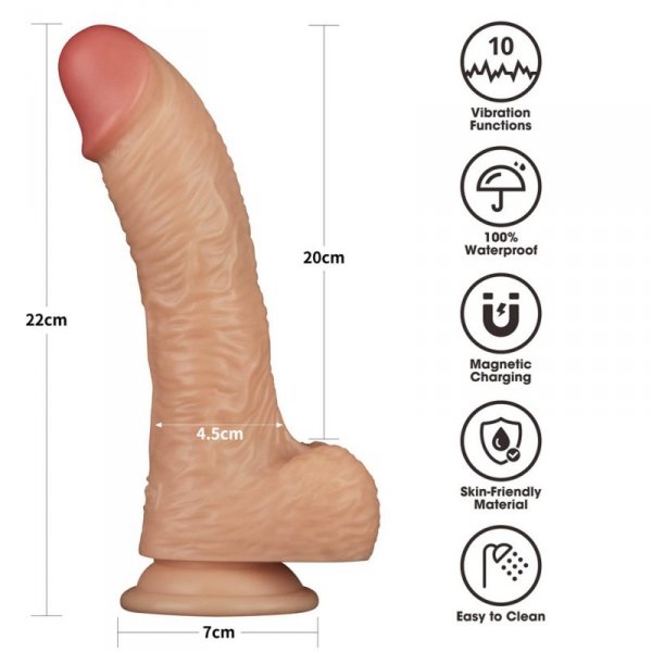 8.5&#039;&#039; Vibrating Power Basics Cock