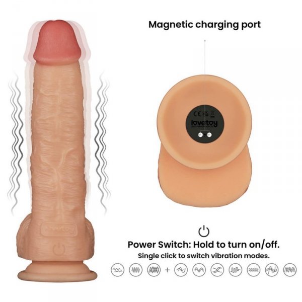 9.5&#039;&#039; Vibrating Power Basics Cock