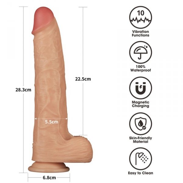 11&#039;&#039; Vibrating Power Basics Cock