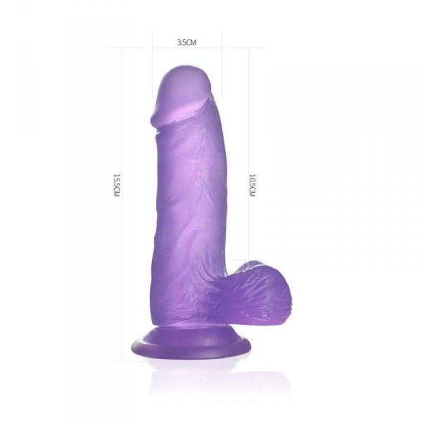 6&quot;&quot; Jelly Studs Crystal Dildo Small Purple