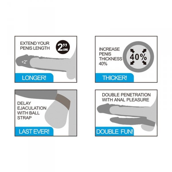 Add 2&quot;&quot; Pleasure X Tender Vibrating Double Penis Sleeve