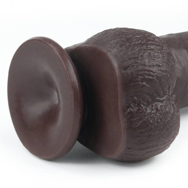 9&#039;&#039; Sliding Skin Dual Layer Dong - Black