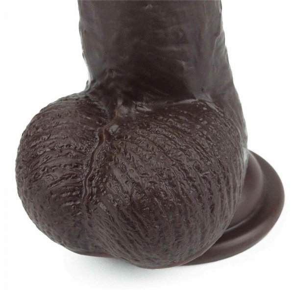9&#039;&#039; Sliding Skin Dual Layer Dong - Black